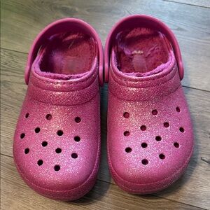 Sparkly Pink Kids Clogs - Size 2J